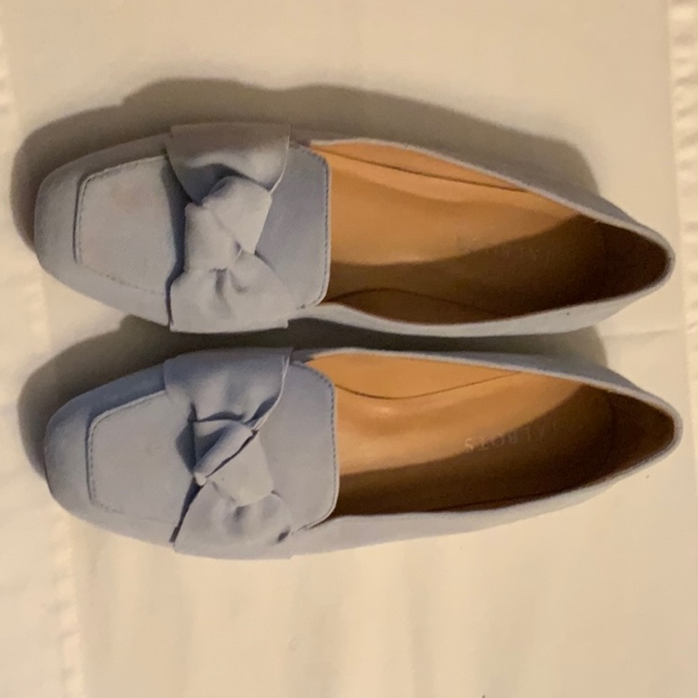 Talbots Stella Soft Bow Flat in Sky Blue